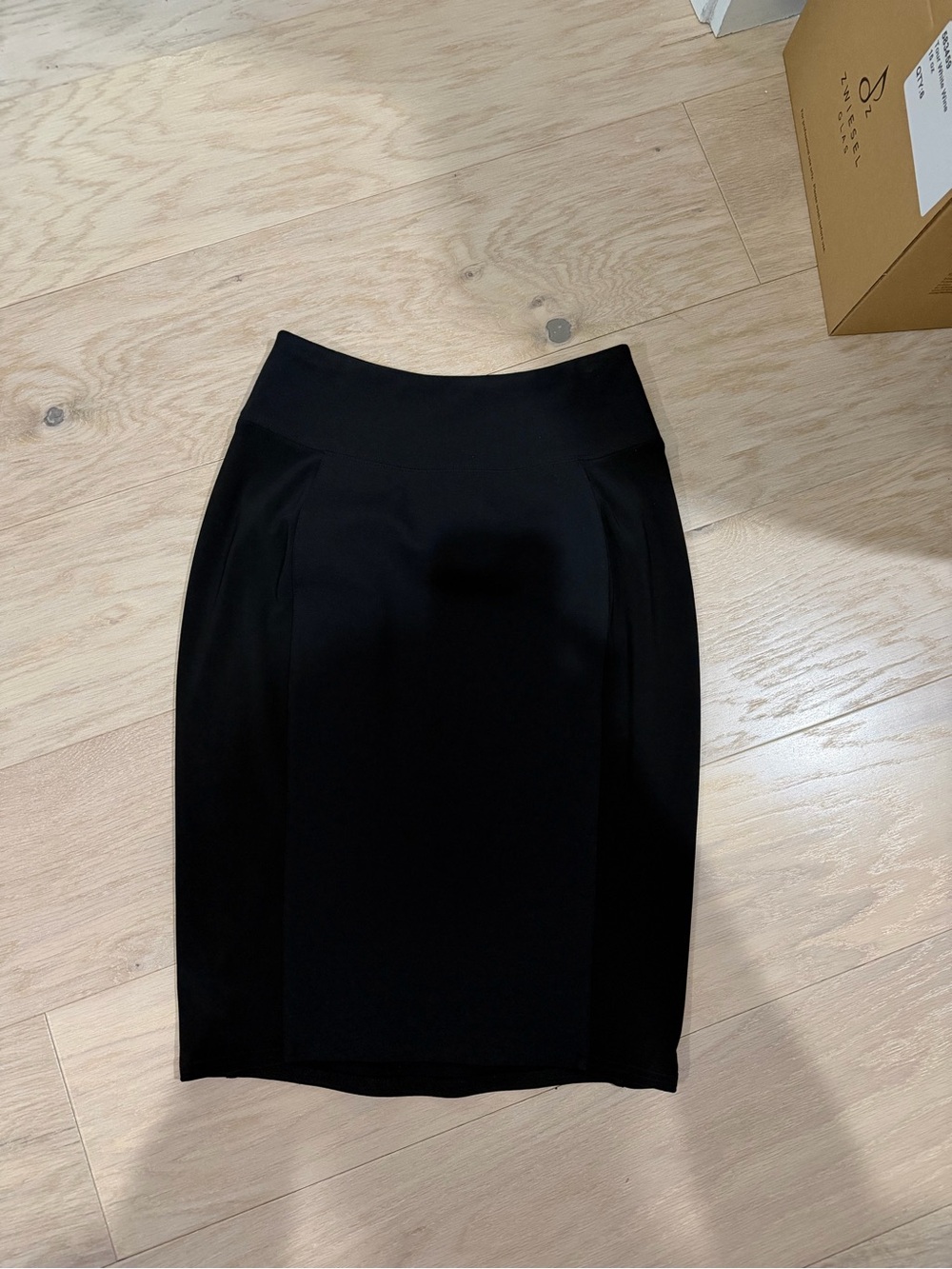 Sympli Black Tailored Pencil Skirt